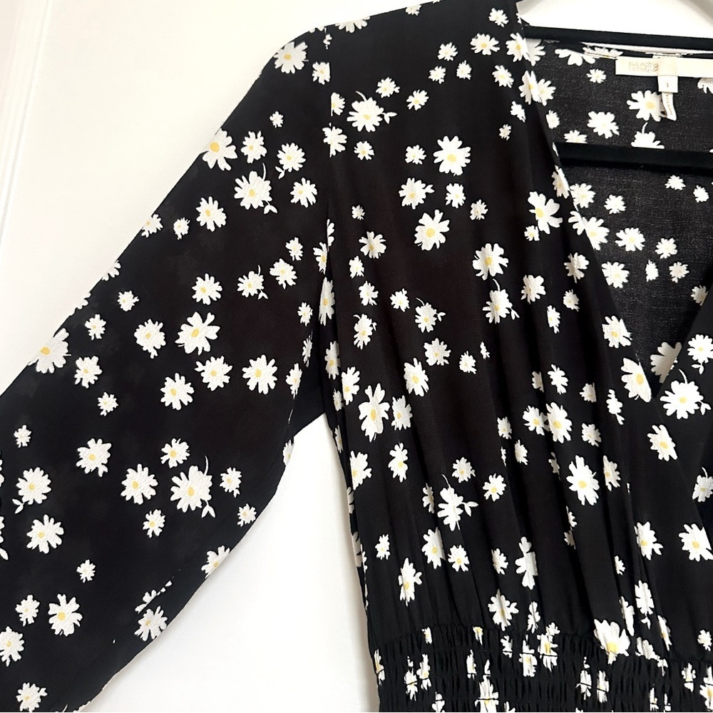 Maje Black and White Floral Maxi Dress - Picture 4 of 14